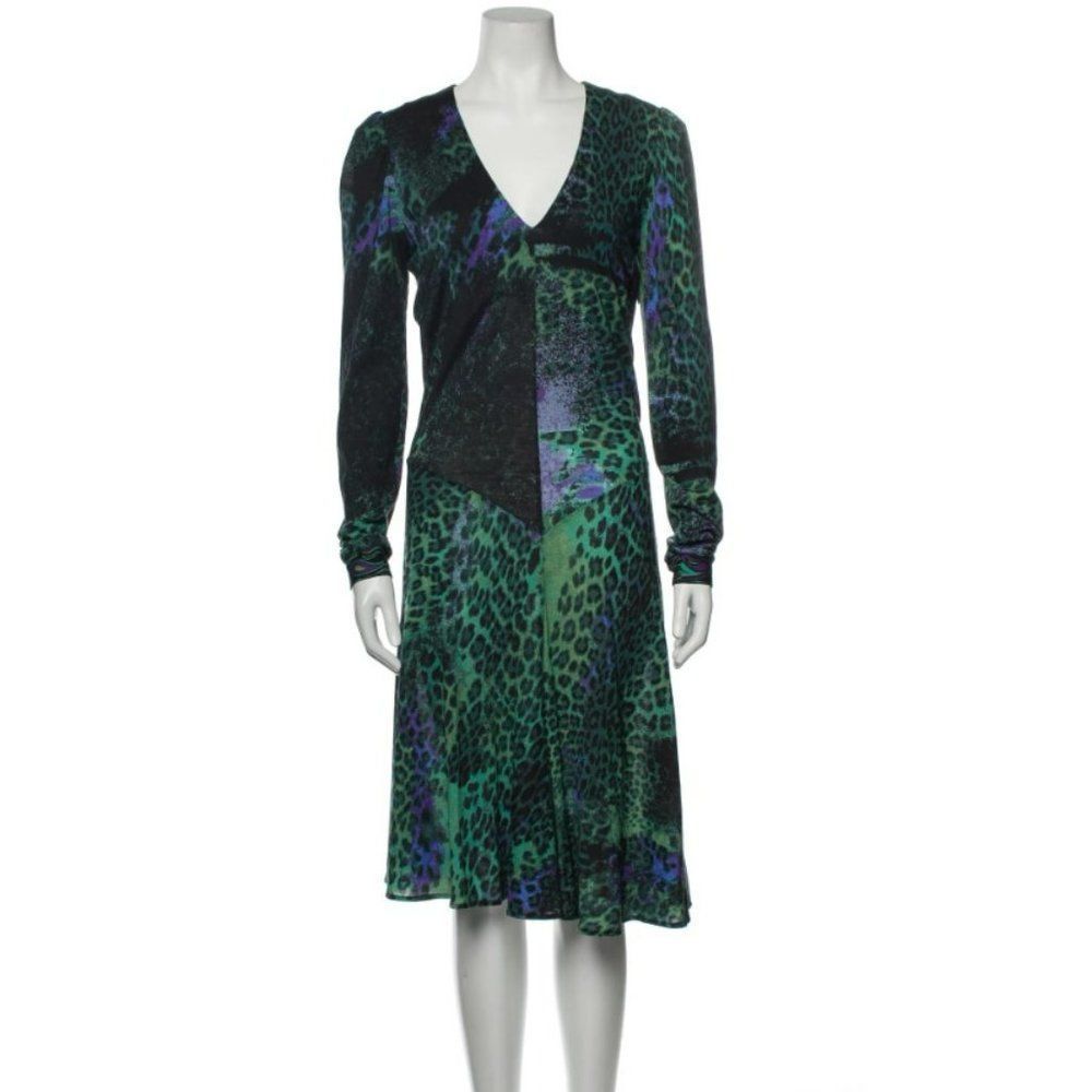 EMILIO PUCCI Printed Midi Length Dress 10/L